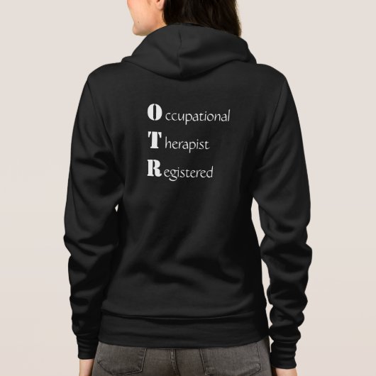Occupational Therapist Zip-up Sweatshirt (Achterkant)
