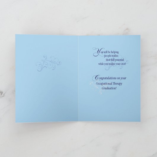 Occupational Therapy Afstuderen Gefeliciteerd Kaart (Binnen)