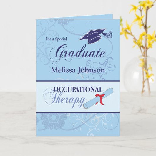 Occupational Therapy Afstuderen Gefeliciteerd Kaart (Gele Bloem)