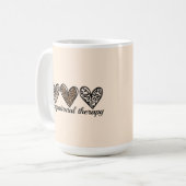 Occupational Therapy Cheetach Print Heart Koffiemok (Voorkant links)