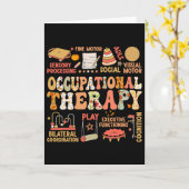 Occupational Therapy Fall Autumn Ot Retro Thanksgi Kaart (Gele Bloem)