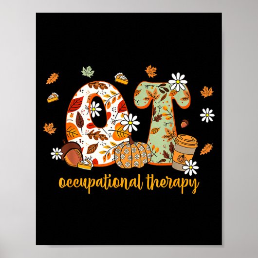 Occupational Therapy Fall Ot Ota Autumn Thanksgivi Poster (Voorkant)