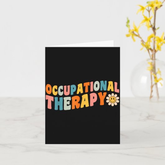 Occupational Therapy Groovy Occupational Therast O Kaart (Gele Bloem)