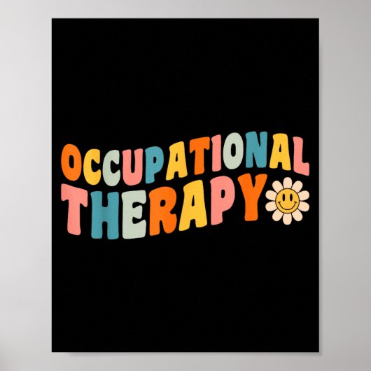 Occupational Therapy Groovy Occupational Therast O Poster (Voorkant)