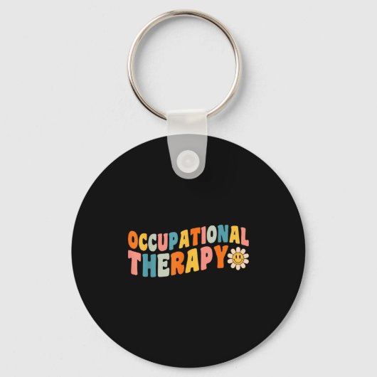 Occupational Therapy Groovy Occupational Therast O Sleutelhanger (Voorkant)