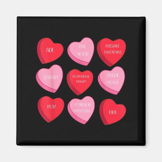 Occupational Therapy Heart Candy Valentine Day Ot  Magneet (Voorkant)