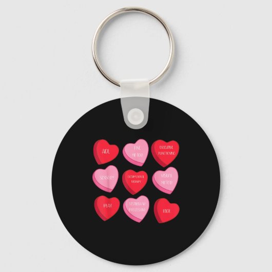 Occupational Therapy Heart Candy Valentine Day Ot Sleutelhanger (Voorkant)