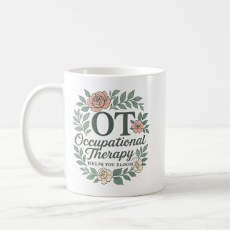 Occupational Therapy Helps You Bloom Floral Wreath Koffiemok