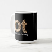 Occupational Therapy OT Cheetah Print Koffiemok (Voorkant links)