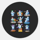 Occupational Therapy Ot Christmas Funny Snowman Xm Ronde Sticker (Voorkant)