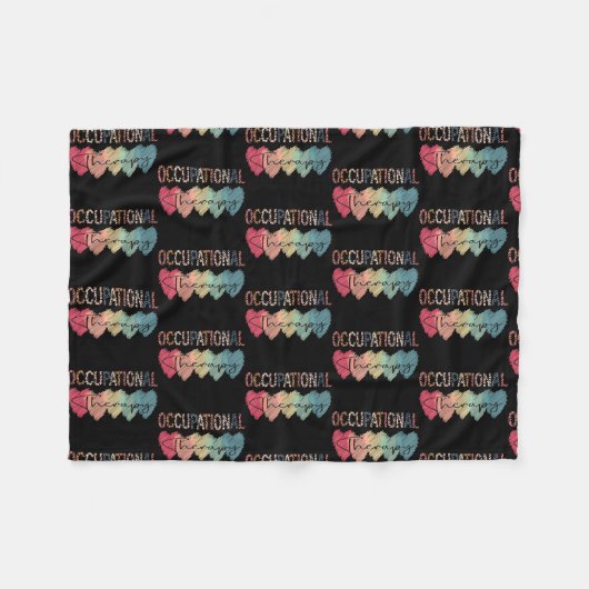 Occupational Therapy OT Therapist Inspire OT Fleece Deken (Voorkant (Horizontaal))