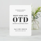 Occupational Therapy OTD Afstuderen aankondiging (Staand voorkant)