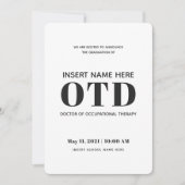 Occupational Therapy OTD Afstuderen aankondiging (Voorkant)