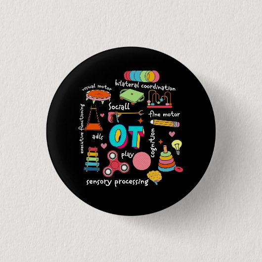 Occupational Therapy Pediatric Therapist Assistant Ronde Button 3,2 Cm (Voorkant)