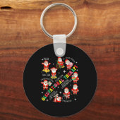 Occupational Therapy Retro Groovy Ot Santa Therast Sleutelhanger (Voorkant)