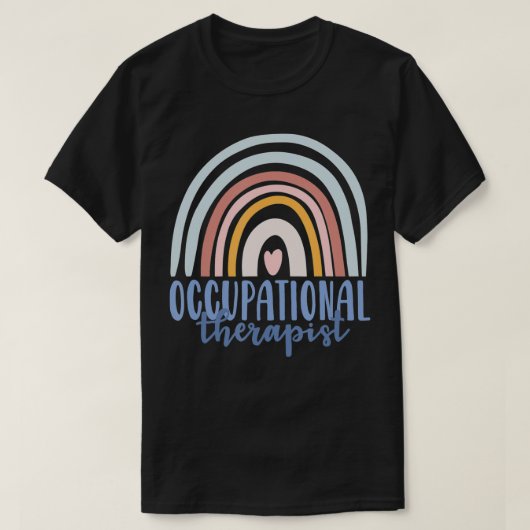 Occupational Therapy Worker OT Boho Rainbow Retro T-shirt (Design voorkant)