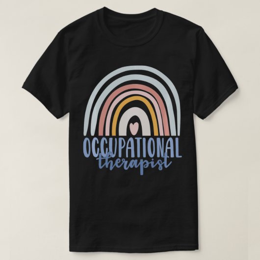 Occupational Therapy Worker OT Boho Rainbow Retro T-shirt (Design voorkant)