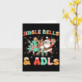 Occupational Therapy Xmas Reindeer Santa Adls New  Kaart (Gele Bloem)