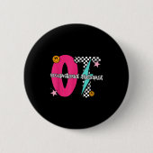 Occupational Therast Retro Checkered Ot Graduation Ronde Button 5,7 Cm (Voorkant)