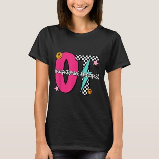 Occupational Therast Retro Checkered Ot Graduation T-shirt (Voorkant)
