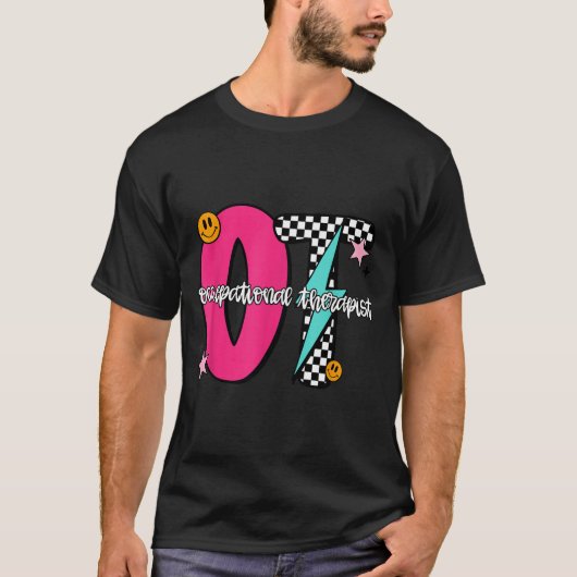 Occupational Therast Retro Checkered Ot Graduation T-shirt (Voorkant)