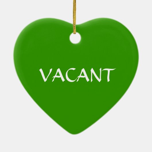 Occupied Vacant Green Red Keramisch Ornament (Achterkant)