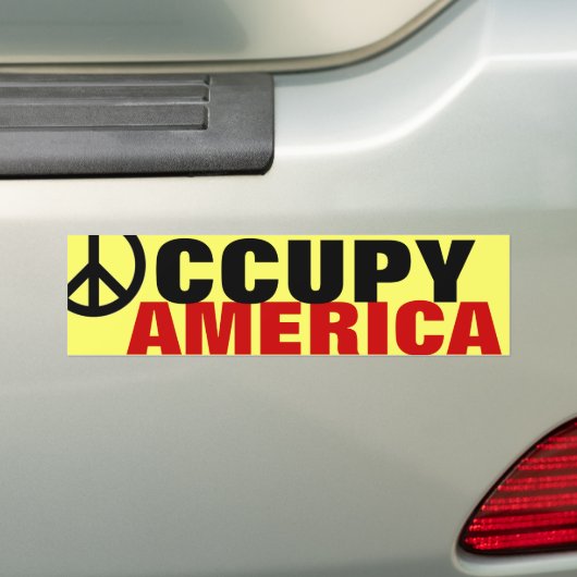 OCCUPY AMERICA BUMPERSTICKER (Op auto)