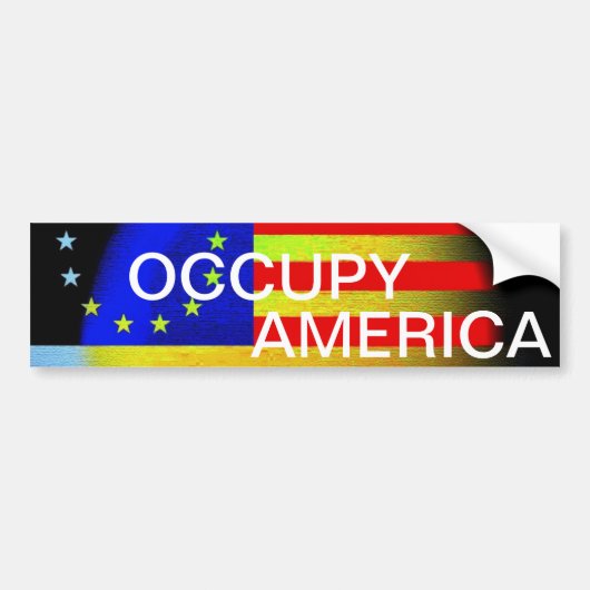OCCUPY AMERICA BUMPERSTICKER (Voorkant)