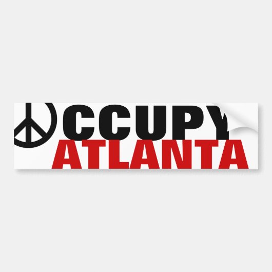 OCCUPY ATLANTA BUMPERSTICKER (Voorkant)