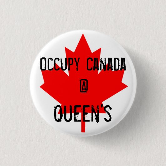 Occupy Canada @ Queen's University Ronde Button 3,2 Cm (Voorkant)