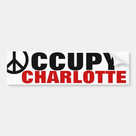 OCCUPY CHARLOTTE BUMPERSTICKER (Voorkant)