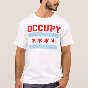 Occupy Chicago Flag op shirt