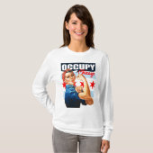Occupy Chicago Rosie de Riveter t shirt (Voorkant volledig)