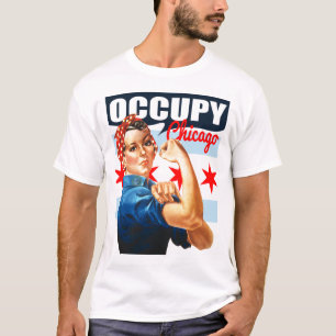 Occupy Chicago Rosie de Riveter t shirt