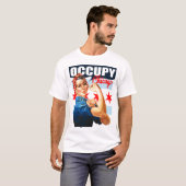 Occupy Chicago Rosie de Riveter t shirt (Voorkant volledig)