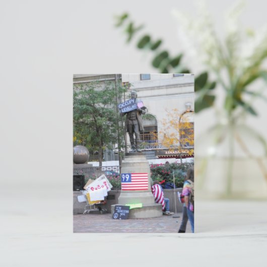 Occupy Cleveland Briefkaart (Staand voorkant)