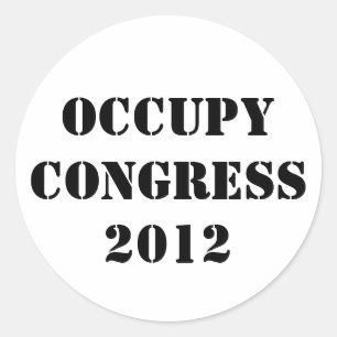 Occupy Congress 2012 Ronde Sticker