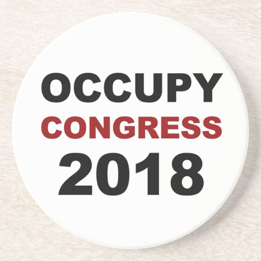 Occupy Congress 2018 Zandsteen Onderzetter (Voorkant)