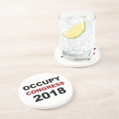 Occupy Congress 2018 Zandsteen Onderzetter (Zijkant)