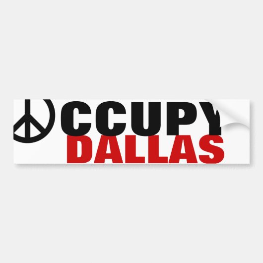 OCCUPY DALLAS BUMPERSTICKER (Voorkant)