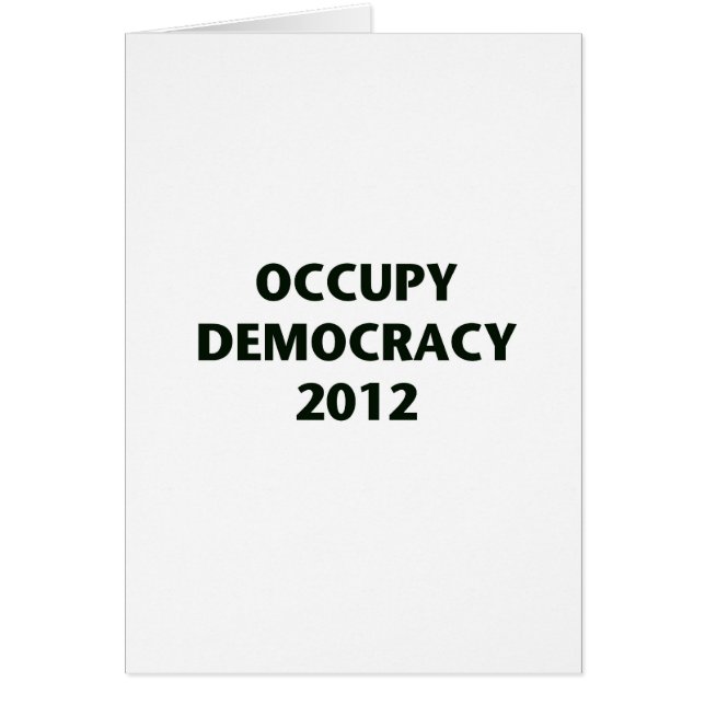 Occupy Democracy 2012 (Voorkant)