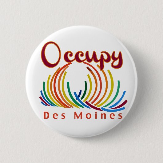 Occupy Des Moines Ronde Button 5,7 Cm (Voorkant)