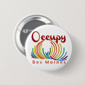 Occupy Des Moines Ronde Button 5,7 Cm (Voorkant /achterkant)