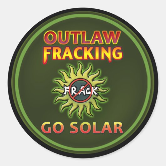 Occupy Earth "Go Solar - Outlaw Frack" Stickers (Voorkant)