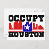Occupy Houston Briefkaart (Voorkant / Achterkant)