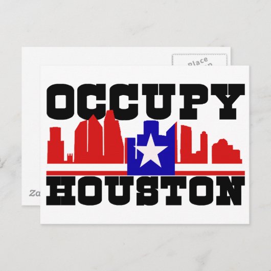 Occupy Houston Briefkaart (Voorkant / Achterkant)