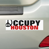 OCCUPY HOUSTON BUMPERSTICKER (Op auto)
