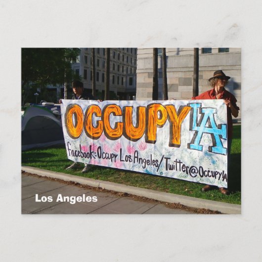 Occupy LA Briefkaart! Briefkaart (Voorkant)