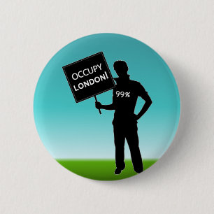 Occupy London Sign Ronde Button 5,7 Cm