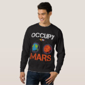 Occupy Mars Austronaut Space Ship Science Trui (Voorkant volledig)
